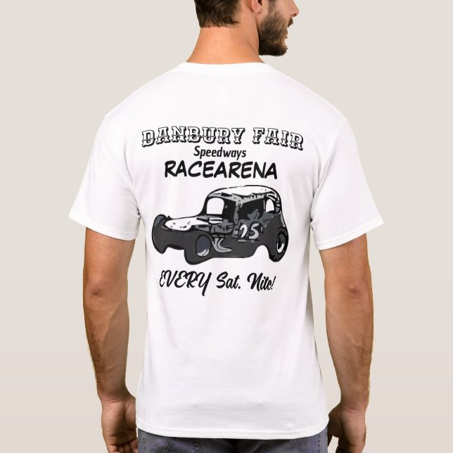 Danbury Fair Speedways Racearena 2-seitiges T-Shir T-Shirt (Rückseite)