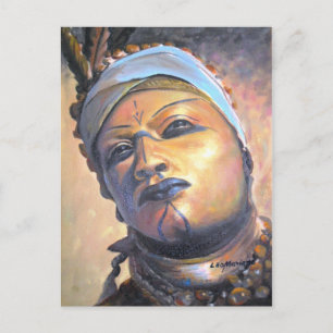 Dançarino africano - von LEOMARIANO Künstler Postkarte
