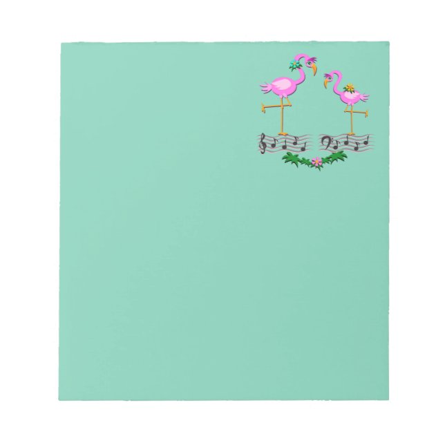 Danccing Flamingos Notizblock (Vorderseite)