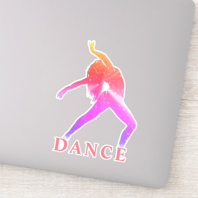 Dance Abstrakte Vinyl Sticker nach Maß (Detail)