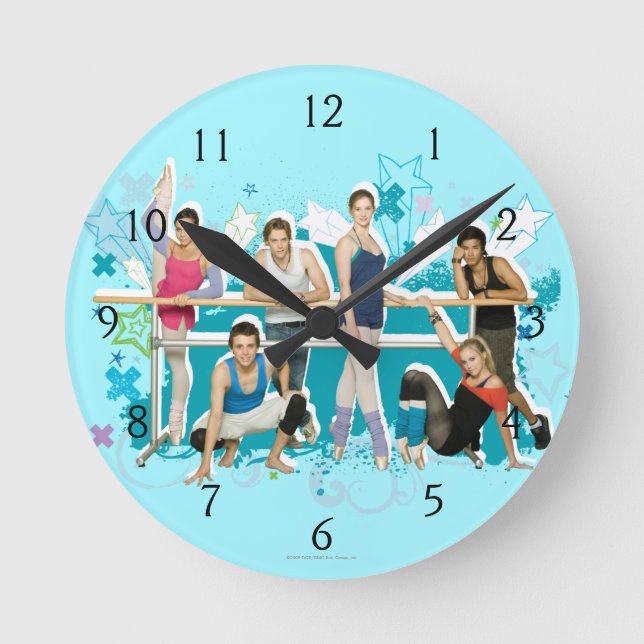 Dance Academy Cast Graphic Runde Wanduhr (Vorderseite)