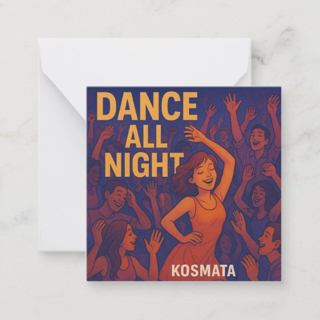Dance All Night - Kuvert Mitteilungskarte (Vorderseite)