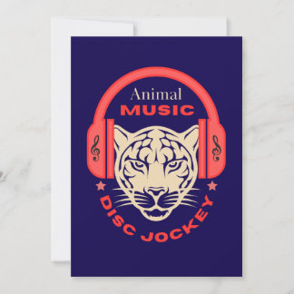 dance animal musical animals disc jockey cdj einladung