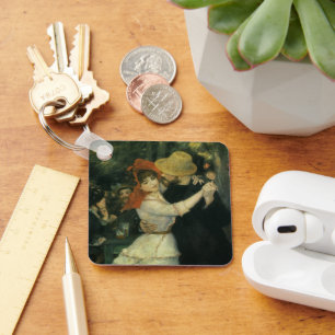 Dance at Bougival by Pierre Renoir, Vintage Art Schlüsselanhänger