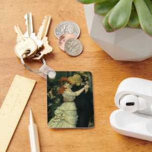 Dance at Bougival by Pierre Renoir, Vintage Art Schlüsselanhänger