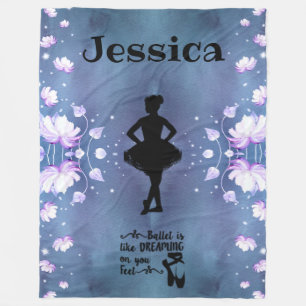 Dance Ballerina Dreaming Fleece Blanket