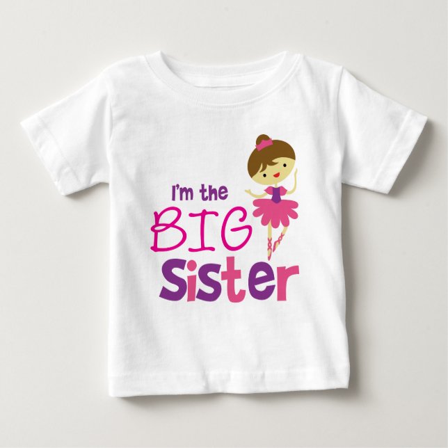 Dance Ballet Big Sister Baby T-shirt (Vorderseite)