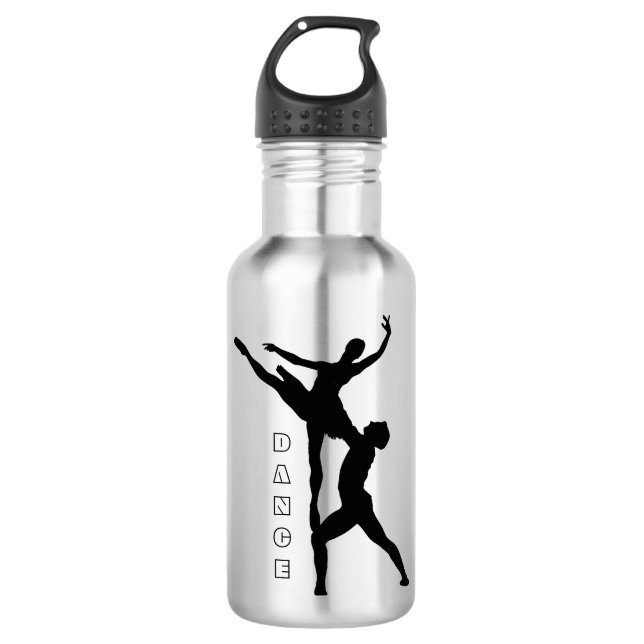 Dance Ballet Couple Metal Water Flasche Trinkflasche (Vorderseite)