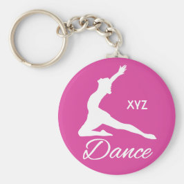 DANCE benutzerdefinierte Monogramm- und Farbschlüs Schlüsselanhänger