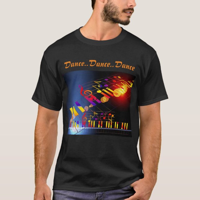 Dance Black Clubbing Music T-Shirt (Vorderseite)