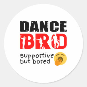 Dance Brother Shirt Boys Liebe Tanz Brown Runder Aufkleber