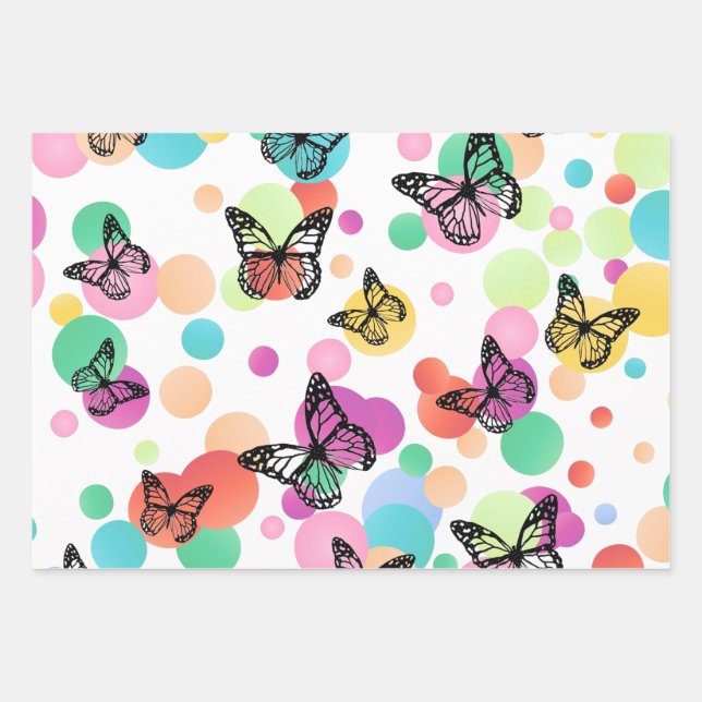 Dance butterflies Garden Geschenkpapier Set (Vorderseite)