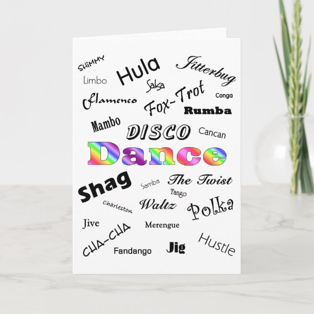 Dance Card Karte (Vorderseite)