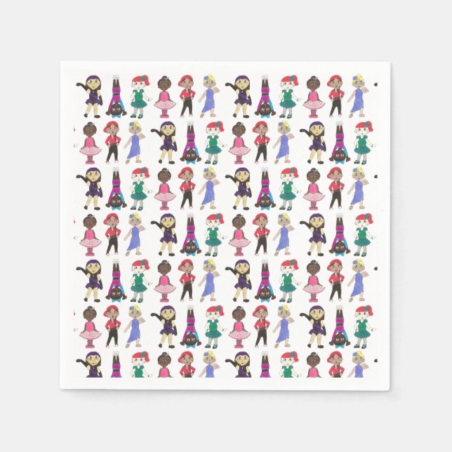 Dance Class Ballet Stich Jazz Lyrical Acro Dancers Serviette (Vorderseite)
