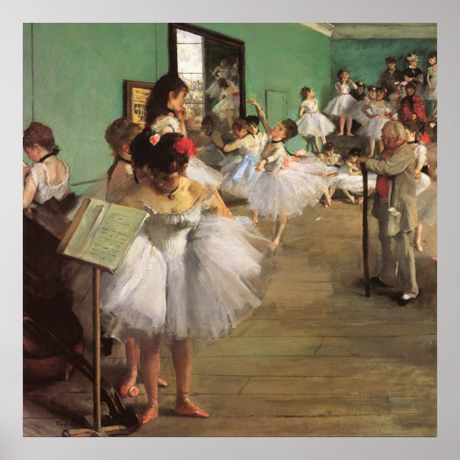 Dance Class by Degas, Vintager Impressionismus Bal Poster (Vorne)