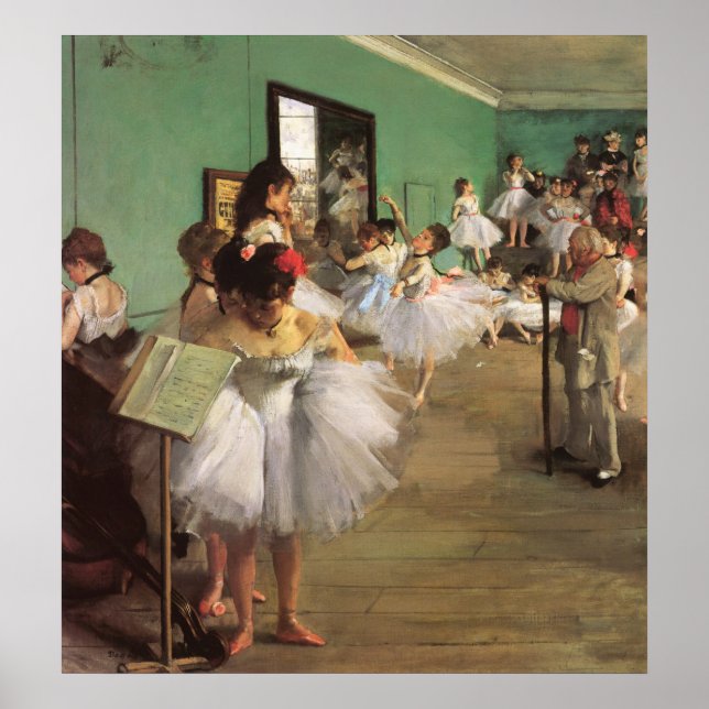 Dance Class by Degas, Vintager Impressionismus Bal Poster (Vorne)