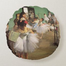 Dance Class by Degas, Vintager Impressionismus Bal Rundes Kissen