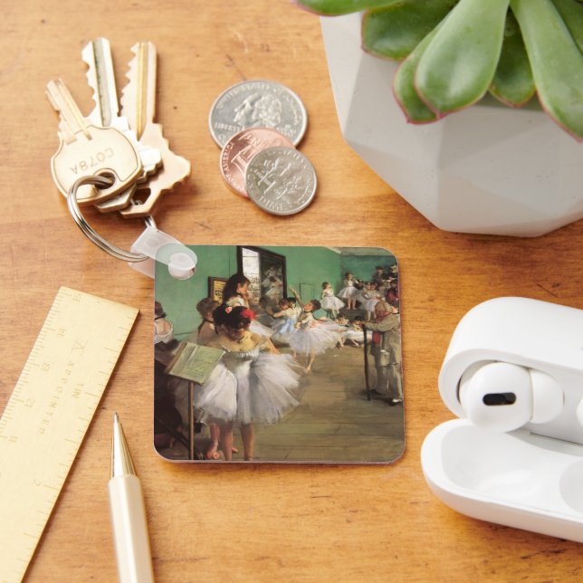 Dance Class by Degas, Vintager Impressionismus Bal Schlüsselanhänger (Schreibtisch)