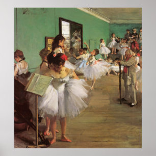 Dance Class - Vintage Ballet Painting - by Degas Poster