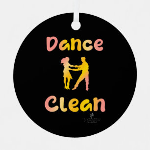 Dance Clean Cava Rosa Round Ornament Aus Metall