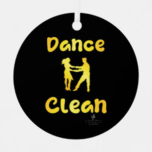 Dance Clean Golden Brass Round Ornament Aus Metall