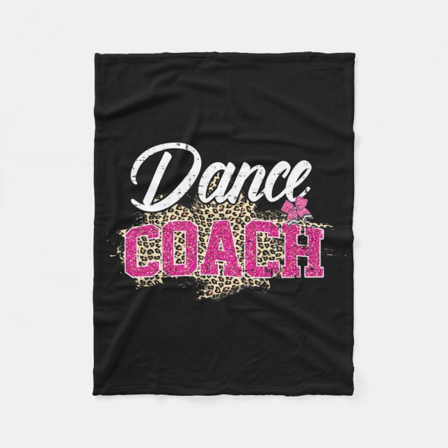 Dance Coach Leopard Funny Dancing Coach Mutter D Fleecedecke (Vorderseite)