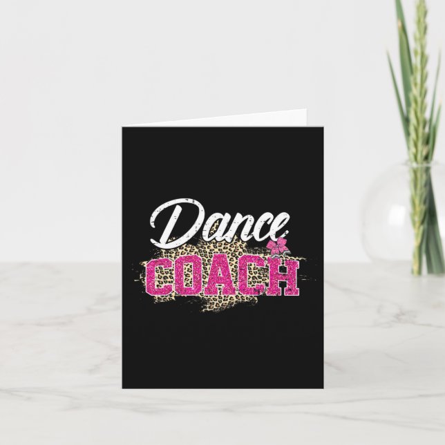 Dance Coach Leopard Funny Dancing Coach Mutter D Karte (Vorderseite)