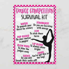 Dance Competition Survival Kit Begleitkarte