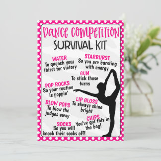 Dance Competition Survival Kit Einladung
