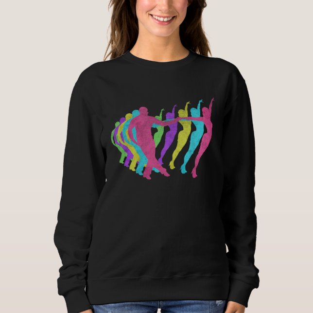 Dance Couple 80s Colors 1980s Sweatshirt (Vorderseite)
