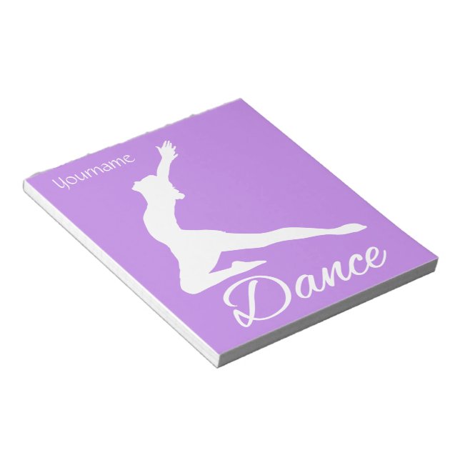 DANCE Custom Monogramm & Color Notizblock (angewinkelt)