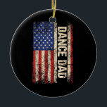 Dance Dad US American Flag Shirt Dancer Dancing Fa Keramik Ornament<br><div class="desc">Dance Dad US American Flag Shirt Dancer Dancing Father Men</div>