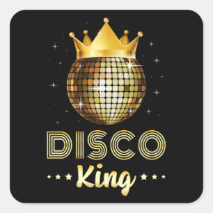 Dance Dancing Disco King Dancer Party Quadratischer Aufkleber