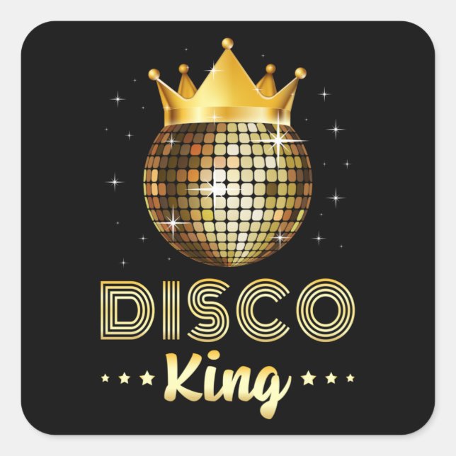 Dance Dancing Disco King Dancer Party Quadratischer Aufkleber (Vorderseite)