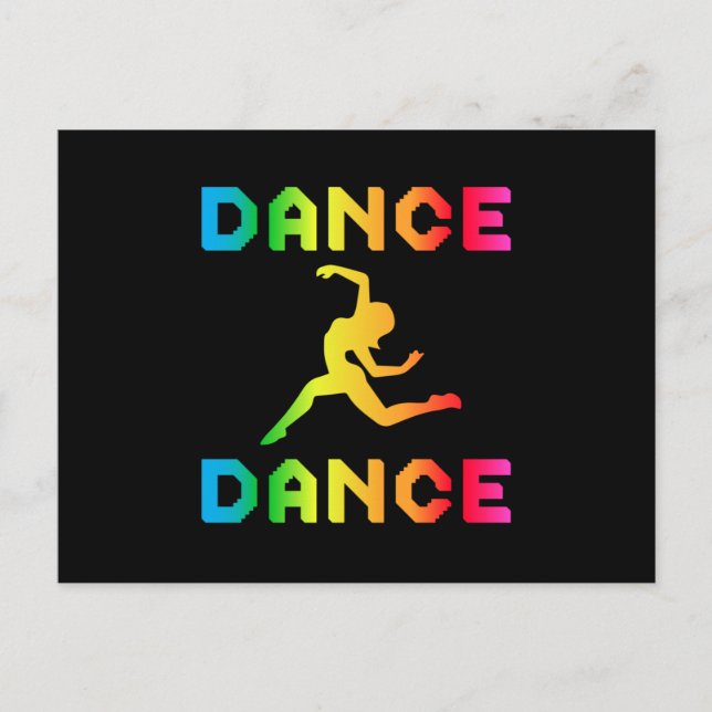 Dance Dancing Party Music Dancer Gift Idee Postkarte (Vorderseite)