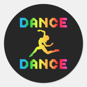 Dance Dancing Party Music Dancer Gift Idee Runder Aufkleber