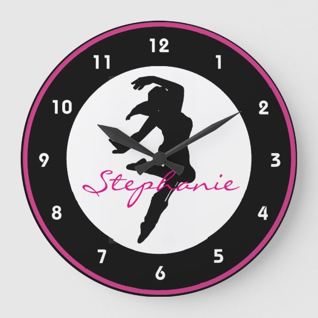 Dance Design Wall Clock Große Wanduhr (Vorderseite)