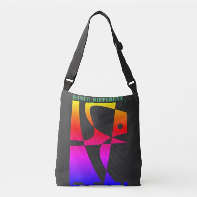 DANCE_DIFFERENT_ Regenbogen grau Tragetaschen Mit Langen Trägern (Vorderseite)