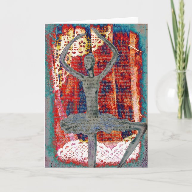 Dance Digital Collage Karte (Vorderseite)