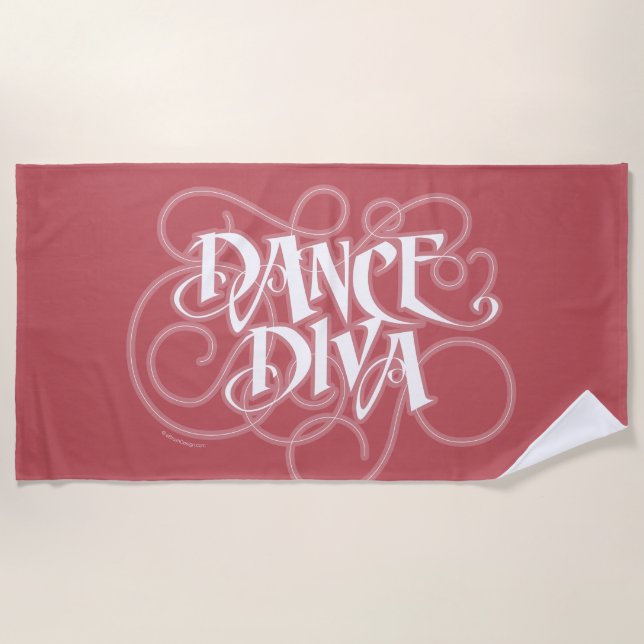 Dance Diva Beach Handtuch (Vorderseite)