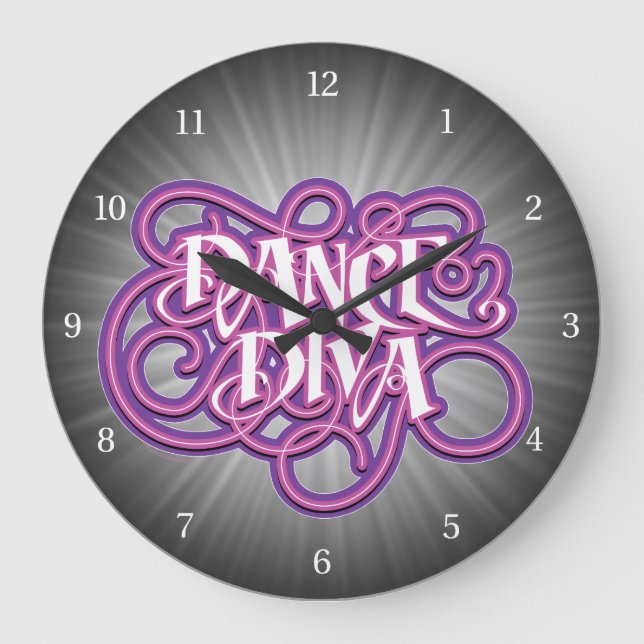 Dance Diva Große Wanduhr (Vorderseite)
