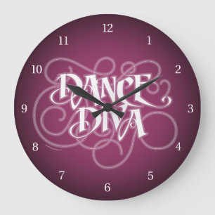 Dance Diva Große Wanduhr
