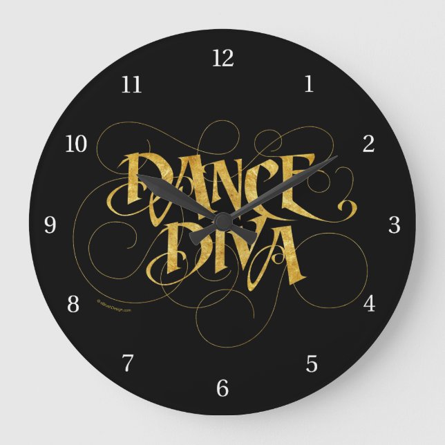 Dance Diva Große Wanduhr (Vorderseite)