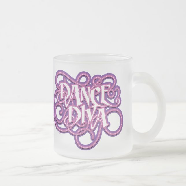 Dance Diva Mattiert Glass Coffee Tasse (Rechts)