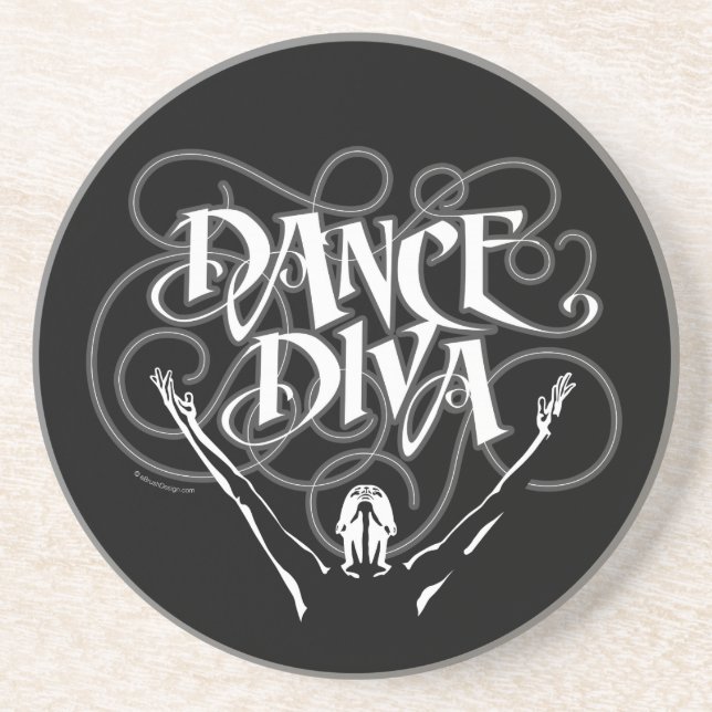 Dance Diva Sandstein Untersetzer (Vorne)