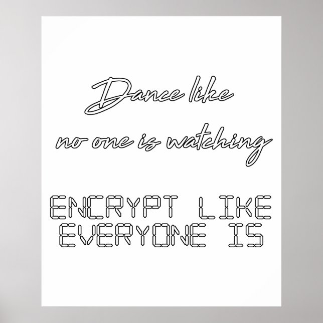 Dance Encrypt Programmierung Poster (Vorne)