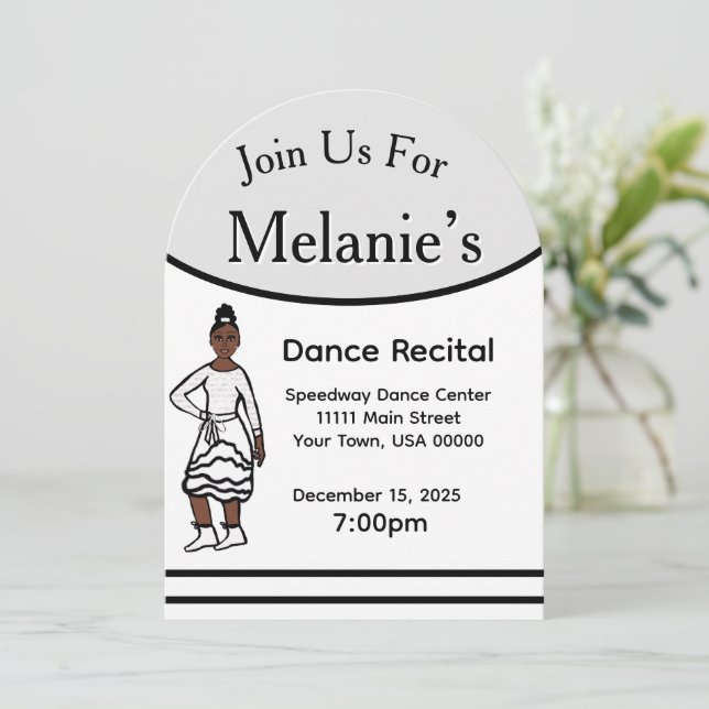 Dance Erwägungsgrund 1 Einladung (Stehend Vorderseite)