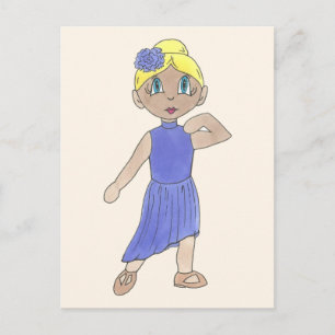 Dance Erwägungsgrund Lila Kostüm Moderner Lyrical  Postkarte