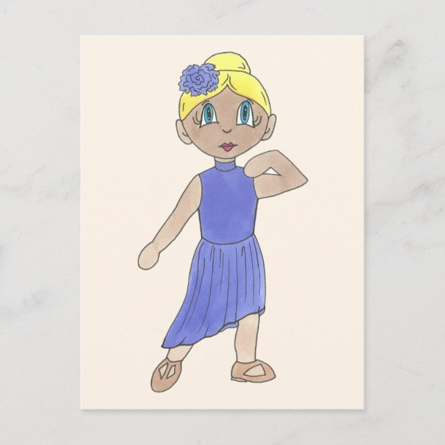 Dance Erwägungsgrund Lila Kostüm Moderner Lyrical  Postkarte (Vorderseite)