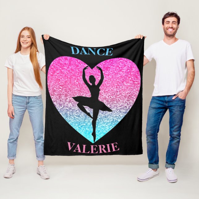 Dance Fleece Blanket mit Personalisiertem Namen (Beispiel)